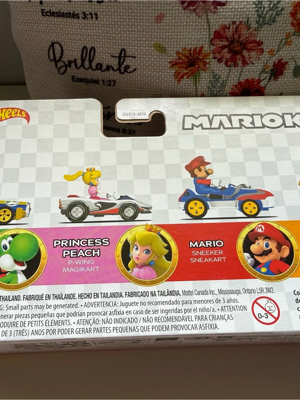 Mattel Mario & Peach Racing Karts in Blue, Red, Pink and White